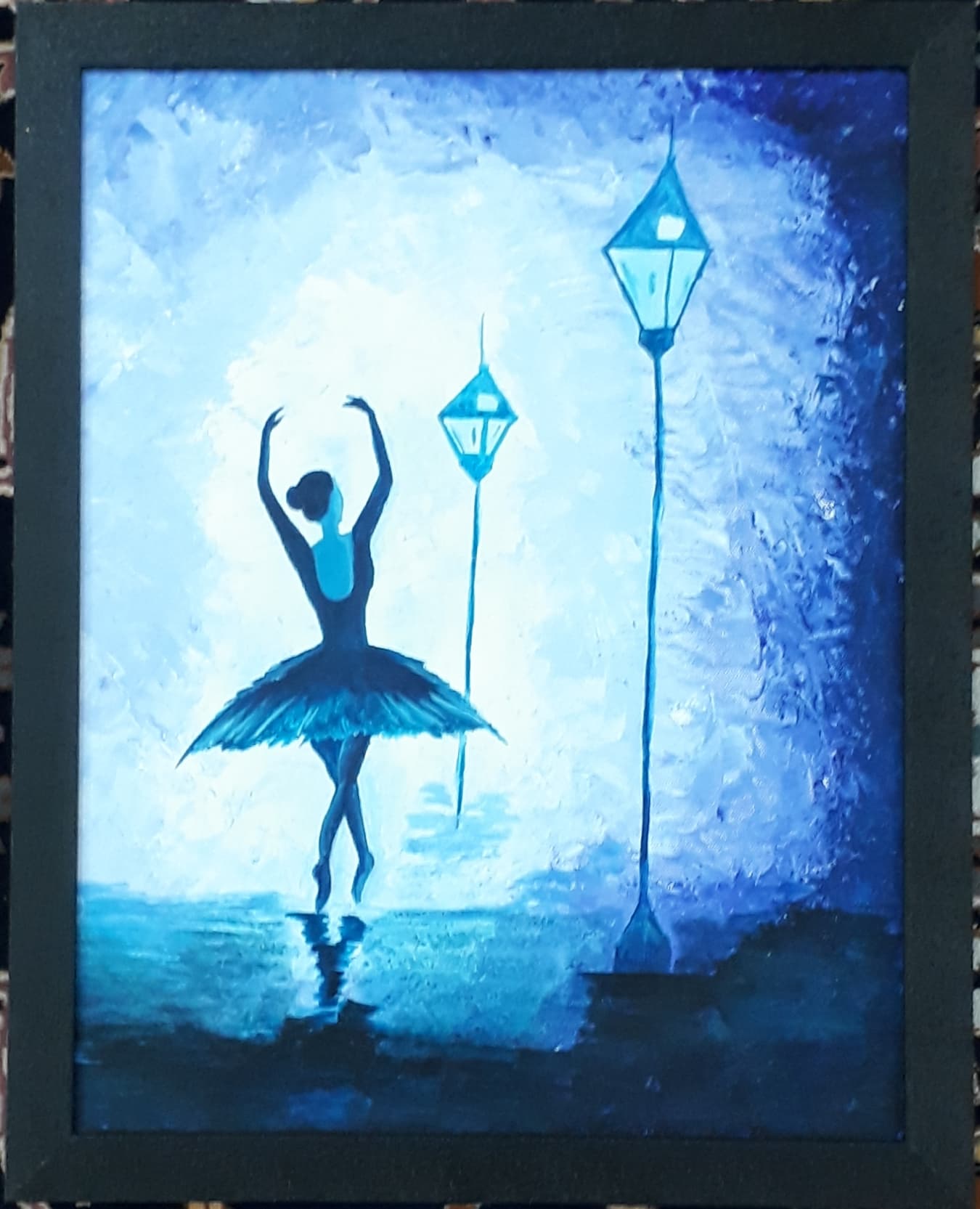 A simple painting of apples arranged on a table. by Rakhi Vashisht