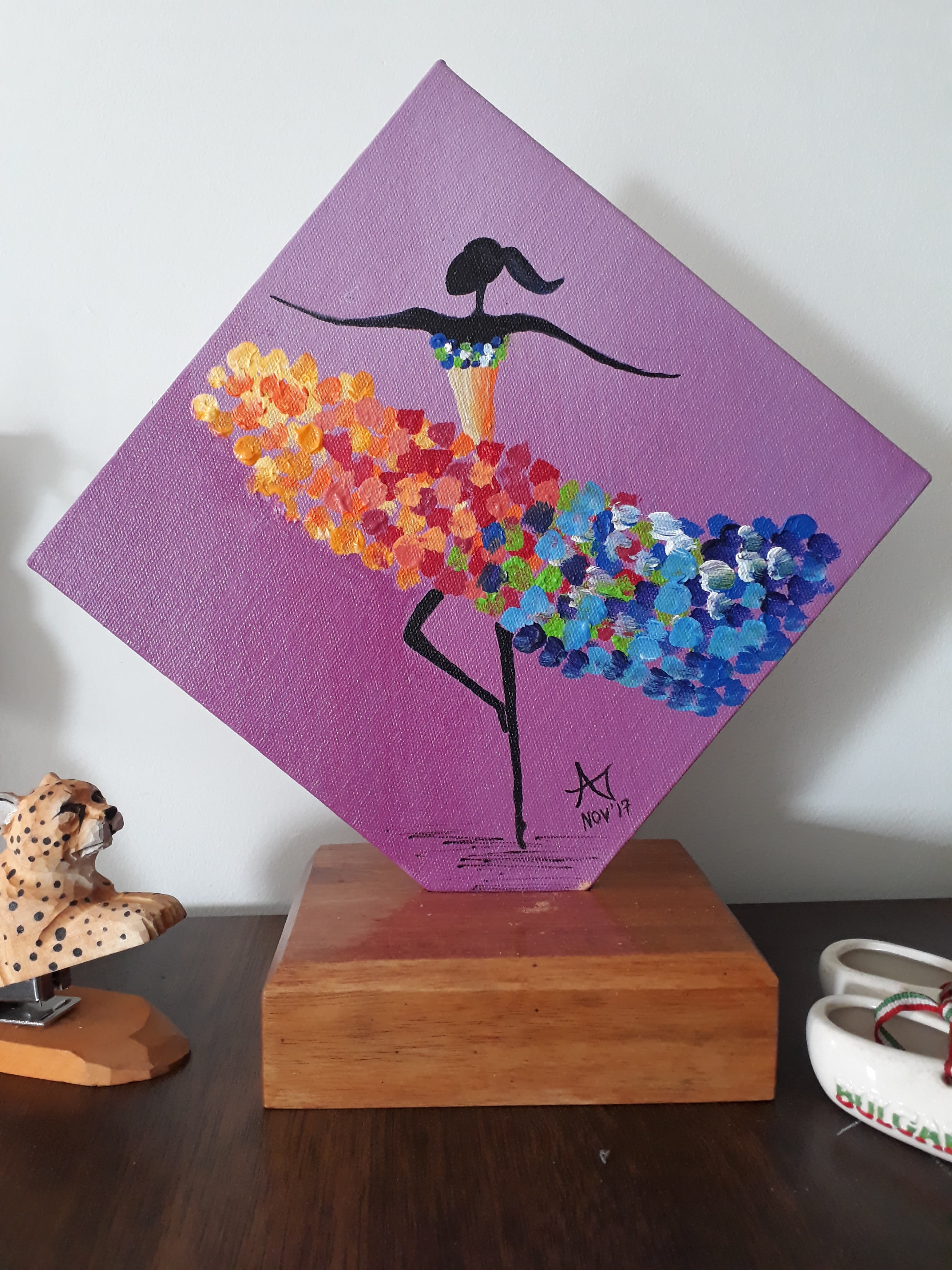 A simple painting of apples arranged on a table. by Rakhi Vashisht